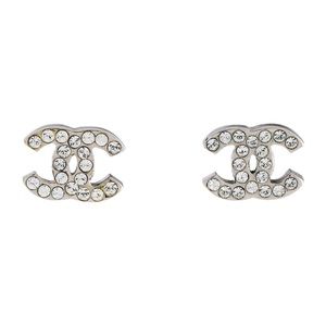 Chanel Strass CC Stud Earrings